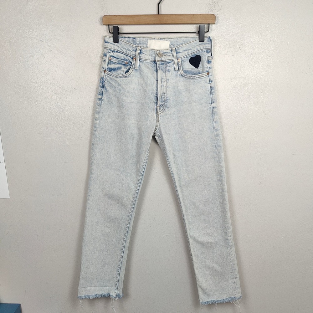 Mother Superior The Tomcat Ankle Fray Jeans Womens 26 Saved By The Bell Straight - Picture 2 of 14